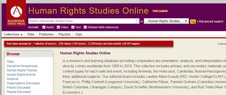 Alexander Press - Human Rights Studies Online